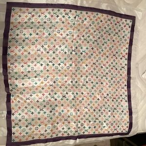 Louis Vuitton vintage LV Monogram logo multicoloured scarf never worn